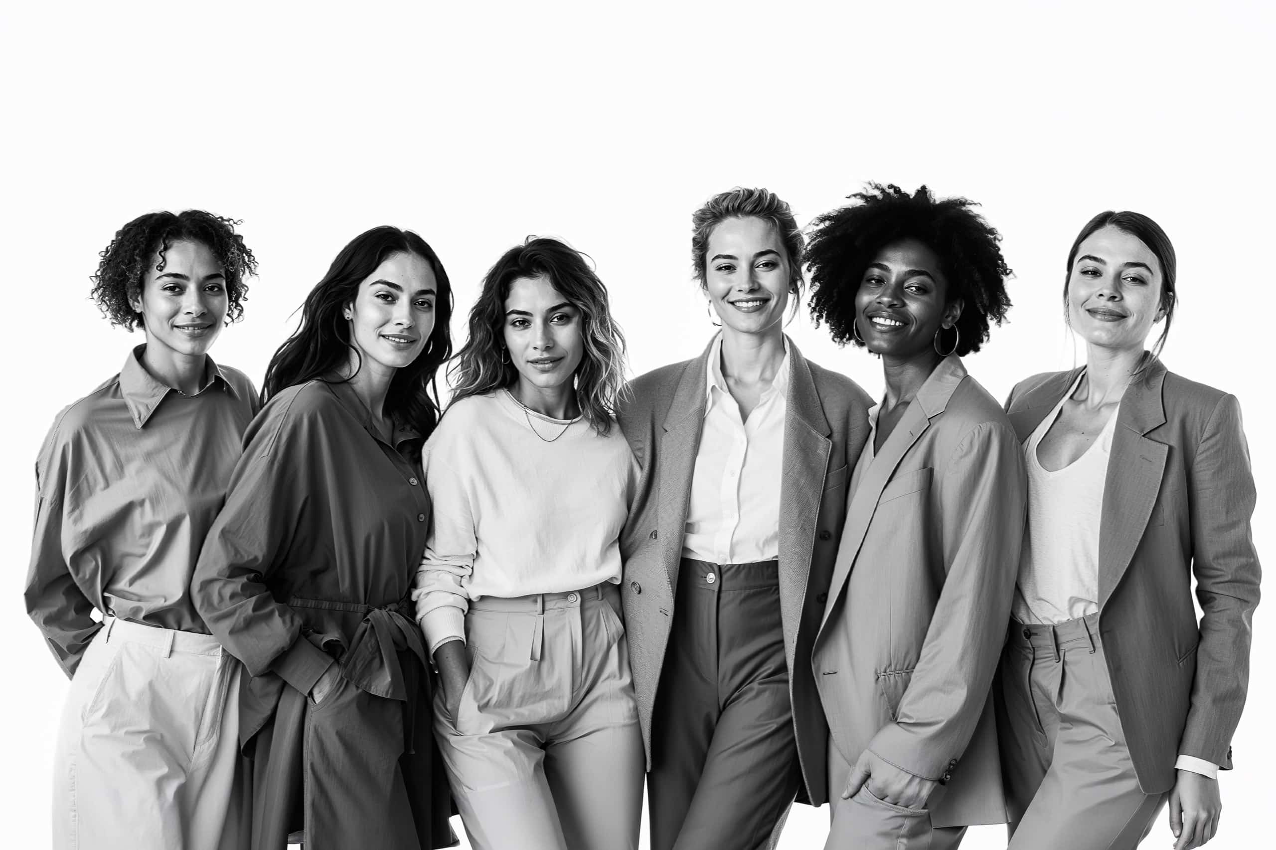 Well dress Multiethnic women at a party posing at a Classic Portrait Station Booth