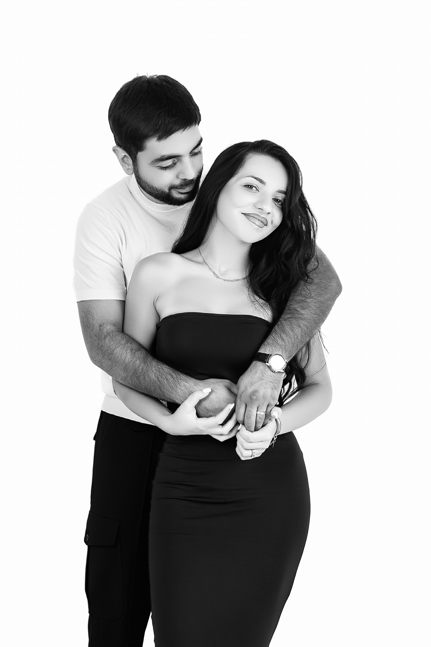 Couple creating a timeless keepsake at the CLASSIC Portrait Station.